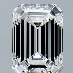 Diament laboratoryjny bezbarwny szlif szmaragdowy, 2.64ct, VVS2, D, IGI LG743507675