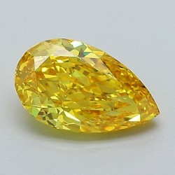Diament laboratoryjny o barwie fantazyjnej szlif gruszkowy, 1.16ct, VVS2, Fancy Vivid Yellow, IGI LG584355603