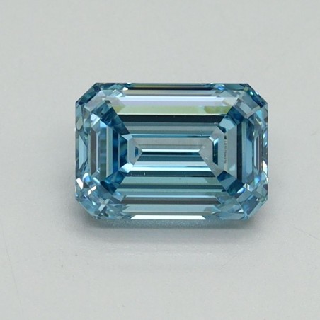 Diament laboratoryjny o barwie fantazyjnej szlif szmaragdowy, 1.06ct, VVS2, Fancy Vivid Blue, IGI LG707519275