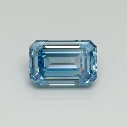 Diament laboratoryjny o barwie fantazyjnej szlif szmaragdowy, 1.06ct, VVS1, Fancy Vivid Blue, IGI LG707519281