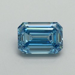 Diament laboratoryjny o barwie fantazyjnej szlif szmaragdowy, 1.01ct, VVS2, Fancy Vivid Blue, IGI LG707519240