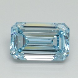 Diament laboratoryjny o barwie fantazyjnej szlif szmaragdowy, 1.52ct, VVS2, Fancy Intense Blue, IGI LG710541215
