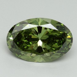 Diament laboratoryjny o barwie fantazyjnej szlif owalny, 2.06ct, VVS2, Fancy Vivid Green, IGI LG645459227