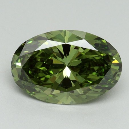 Diament laboratoryjny o barwie fantazyjnej szlif owalny, 2.06ct, VVS2, Fancy Vivid Green, IGI LG645459227
