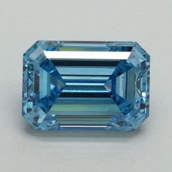 Diament laboratoryjny o barwie fantazyjnej szlif szmaragdowy, 2.06ct, VVS2, Fancy Vivid Blue, IGI LG687560150