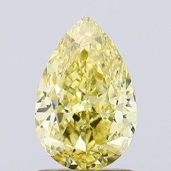 Diament laboratoryjny o barwie fantazyjnej szlif gruszkowy, 1.55ct, VVS2, Fancy Vivid Yellow, IGI LG680553659