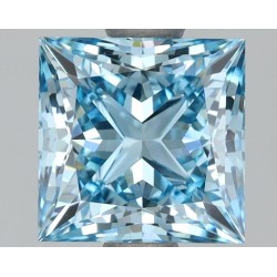 Diament laboratoryjny o barwie fantazyjnej szlif princess, 2.04ct, VVS2, Fancy Vivid Blue, IGI LG646476940