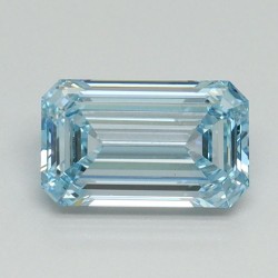 Diament laboratoryjny o barwie fantazyjnej szlif szmaragdowy, 1.04ct, VVS2, Fancy Intense Blue, IGI LG710541859