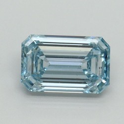 Diament laboratoryjny o barwie fantazyjnej szlif szmaragdowy, 1.03ct, VVS2, Fancy Intense Blue, IGI LG710541698