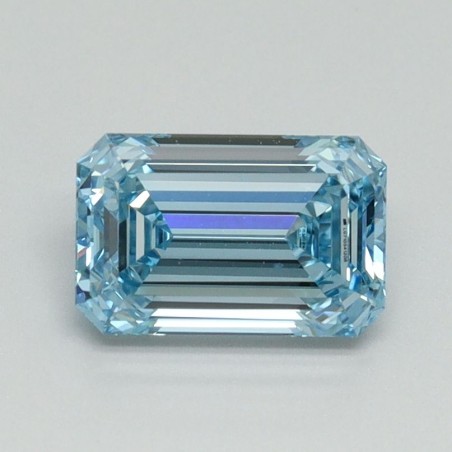 Diament laboratoryjny o barwie fantazyjnej szlif szmaragdowy, 1.13ct, VVS2, Fancy Intense Blue, IGI LG710541208