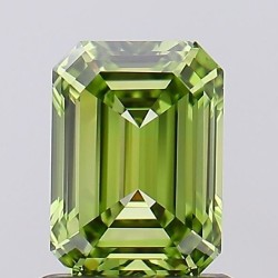 Diament laboratoryjny o barwie fantazyjnej szlif szmaragdowy, 1.02ct, VVS2, Fancy Vivid Green, IGI LG691547265