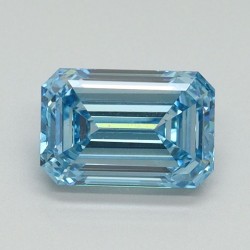 Diament laboratoryjny o barwie fantazyjnej szlif szmaragdowy, 1.03ct, VVS2, Fancy Vivid Blue, IGI LG710541819