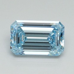 Diament laboratoryjny o barwie fantazyjnej szlif szmaragdowy, 1.05ct, VVS2, Fancy Vivid Blue, IGI LG710554781