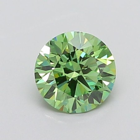 Diament laboratoryjny o barwie fantazyjnej szlif okrągły, 1.58ct, VVS2, Fancy Vivid Green, IGI LG729516426
