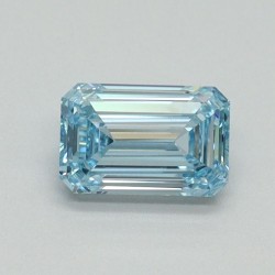 Diament laboratoryjny o barwie fantazyjnej szlif szmaragdowy, 0.55ct, VVS2, Fancy Vivid Blue, IGI LG713515710