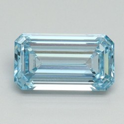 Diament laboratoryjny o barwie fantazyjnej szlif szmaragdowy, 0.89ct, VVS2, Fancy Vivid Blue, IGI LG713515708