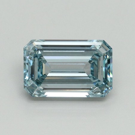 Diament laboratoryjny o barwie fantazyjnej szlif szmaragdowy, 1.54ct, VVS2, Fancy Intense Blue, IGI LG710541787