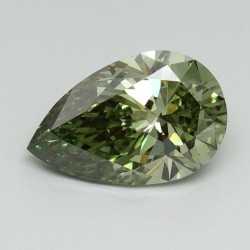 Diament laboratoryjny o barwie fantazyjnej szlif gruszkowy, 1.5ct, VVS2, Fancy Vivid Green, IGI LG710554814