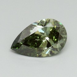 Diament laboratoryjny o barwie fantazyjnej szlif gruszkowy, 1.03ct, VVS2, Fancy Vivid Green, IGI LG710554735