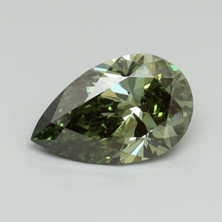 Diament laboratoryjny o barwie fantazyjnej szlif gruszkowy, 1.03ct, VVS2, Fancy Vivid Green, IGI LG710554735