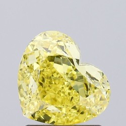Diament laboratoryjny o barwie fantazyjnej serce, 1.52ct, VVS2, Fancy Vivid Yellow, IGI LG631440426
