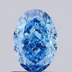 Diament laboratoryjny o barwie fantazyjnej szlif owalny, 1.33ct, VVS2, Fancy Vivid Blue, IGI LG738518542