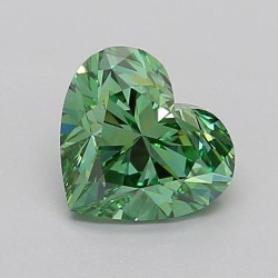 Diament laboratoryjny o barwie fantazyjnej serce, 1.08ct, VVS2, Fancy Vivid Green, IGI LG717506102