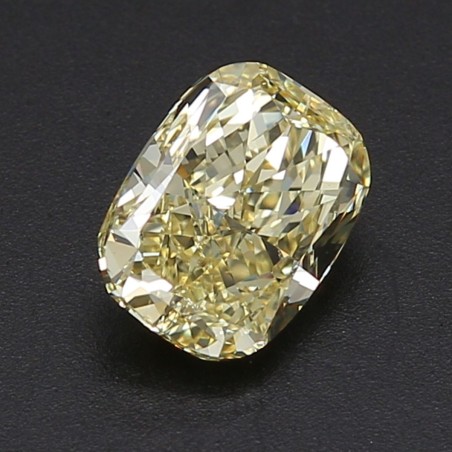Diament o barwie fantazyjnej szlif poduszkowy modyfikowany, 1.62ct, VS2, Fancy Yellow, GIA 5231573009