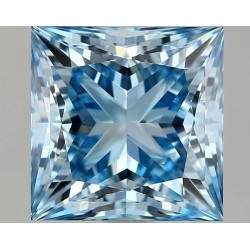 Diament laboratoryjny o barwie fantazyjnej szlif princess, 2.06ct, VVS1, Fancy Vivid Blue, IGI LG707509774