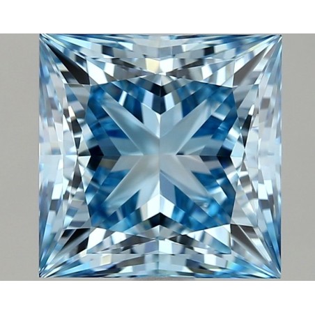 Diament laboratoryjny o barwie fantazyjnej szlif princess, 2.06ct, VVS1, Fancy Vivid Blue, IGI LG707509774