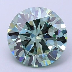 Diament laboratoryjny o barwie fantazyjnej szlif okrągły, 1.25ct, VVS2, Fancy Vivid Green, IGI LG733531076