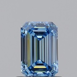 Diament laboratoryjny o barwie fantazyjnej szlif szmaragdowy, 0.7ct, VVS2, Fancy Vivid Blue, IGI LG717541034