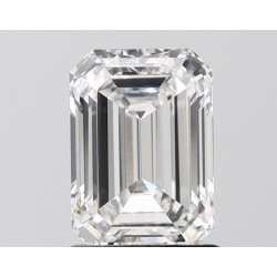 Diament laboratoryjny bezbarwny szlif szmaragdowy, 1.45ct, VVS2, E, IGI LG698584851
