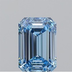 Diament laboratoryjny o barwie fantazyjnej szlif szmaragdowy, 0.53ct, VVS1, Fancy Vivid Blue, IGI LG720555832