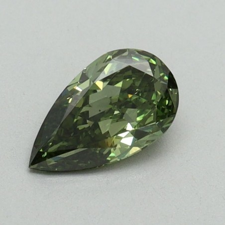 Diament laboratoryjny o barwie fantazyjnej szlif gruszkowy, 0.51ct, VVS2, Fancy Vivid Green, IGI LG665442952