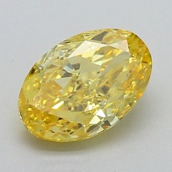 Diament laboratoryjny o barwie fantazyjnej szlif owalny, 0.81ct, VVS1, Fancy Vivid Yellow, IGI LG640411603