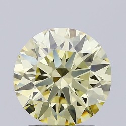 Diament laboratoryjny o barwie fantazyjnej szlif okrągły, 2.03ct, IF, Fancy Yellow, IGI LG692583497