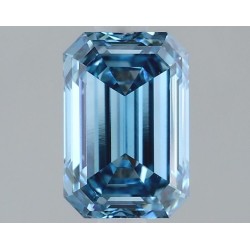 Diament laboratoryjny o barwie fantazyjnej szlif szmaragdowy, 1.52ct, VVS2, Fancy Vivid Blue, IGI LG614395666
