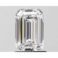 Diament laboratoryjny bezbarwny szlif szmaragdowy, 1.36ct, VVS2, D, IGI LG700584392