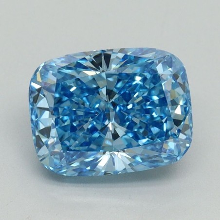 Diament laboratoryjny o barwie fantazyjnej szlif poduszkowy brylantowy, 2.01ct, VVS2, Fancy Vivid Blue, IGI LG652421424