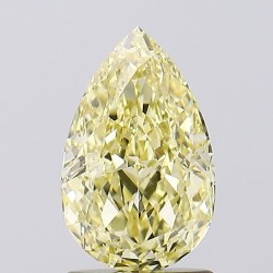 Diament laboratoryjny o barwie fantazyjnej szlif gruszkowy, 1.51ct, VVS2, Fancy Intense Yellow, IGI LG634488965
