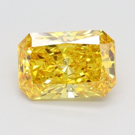 Diament laboratoryjny o barwie fantazyjnej radiant, 1.09ct, IF, Fancy Vivid Yellow, IGI LG617450044