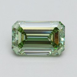 Diament laboratoryjny o barwie fantazyjnej szlif szmaragdowy, 2.01ct, VVS2, Fancy Vivid Green, IGI LG611389026