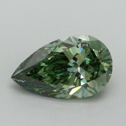 Diament laboratoryjny o barwie fantazyjnej szlif gruszkowy, 2ct, VVS2, Fancy Vivid Green, IGI LG615365536