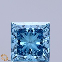 Diament laboratoryjny o barwie fantazyjnej szlif princess, 2.06ct, VVS2, Fancy Vivid Blue, IGI LG741514150