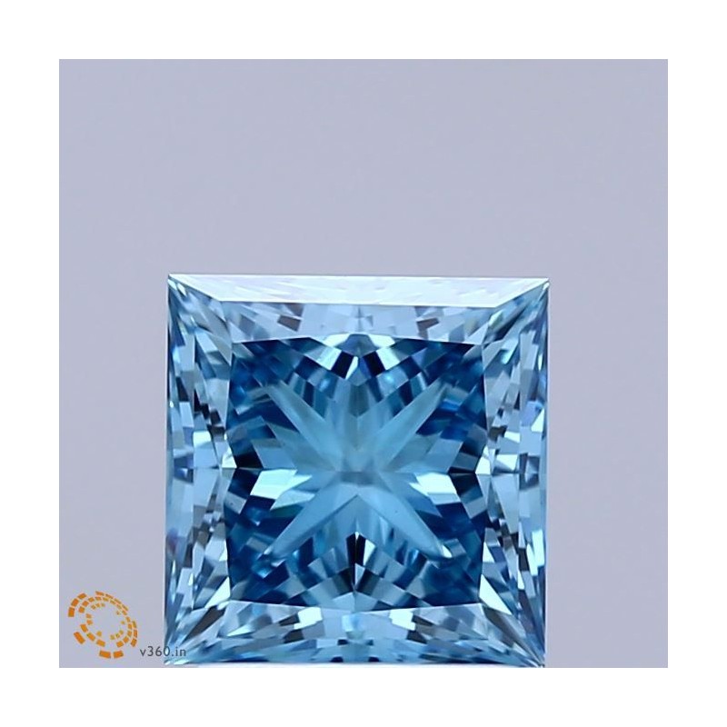 Diament laboratoryjny o barwie fantazyjnej szlif princess, 2.06ct, VVS2, Fancy Vivid Blue, IGI LG741514150 Diament laboratoryjny o barwie fantazyjnej szlif princess, 2.06ct, VVS2, Fancy Vivid Blue, IGI LG741514150