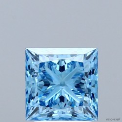 Diament laboratoryjny o barwie fantazyjnej szlif princess, 2.01ct, VVS2, Fancy Vivid Blue, IGI LG739506165