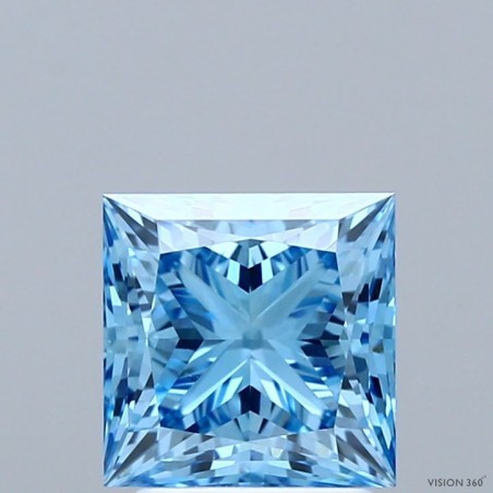 Diament laboratoryjny o barwie fantazyjnej szlif princess, 2.01ct, VVS2, Fancy Vivid Blue, IGI LG739506165