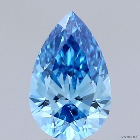 Diament laboratoryjny o barwie fantazyjnej szlif gruszkowy, 1.55ct, VVS2, Fancy Vivid Blue, IGI LG737521444