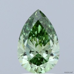 Diament laboratoryjny o barwie fantazyjnej szlif gruszkowy, 1.5ct, VVS2, Fancy Vivid Green, IGI LG741529904